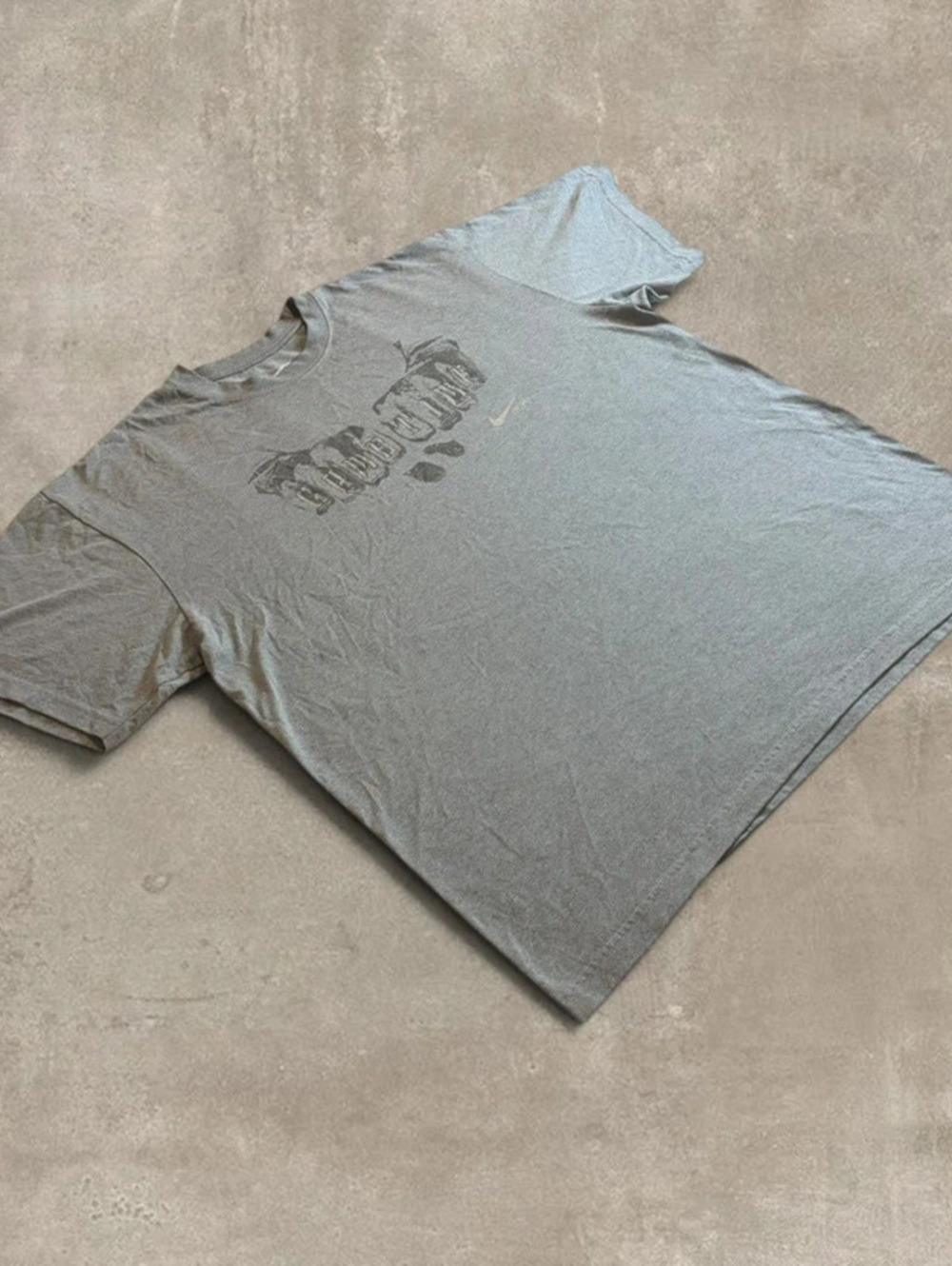 Y2K Nike Worldwide Knuckle Graphic T Shirt Grey Mens XL Loose Fit